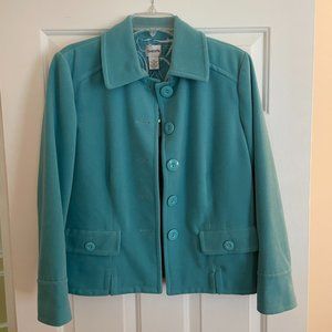 Chico's Teal Melton Wool Delisse Jacket (Size 1) New with Tags!